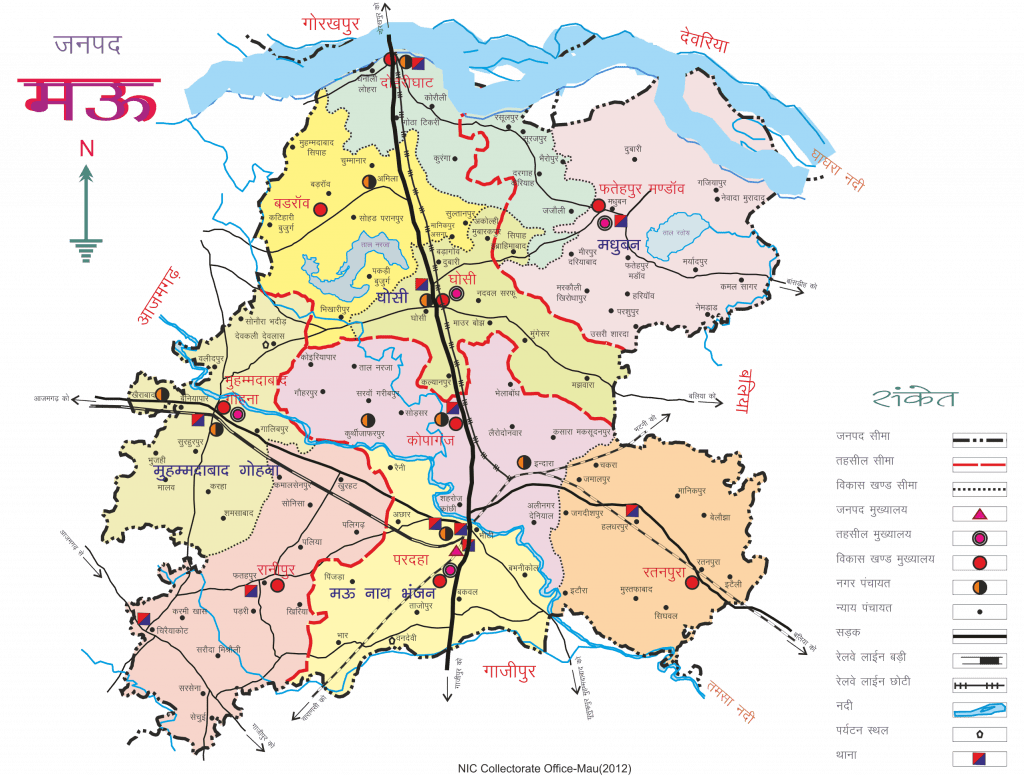 Mau map- मऊ मानचित्र